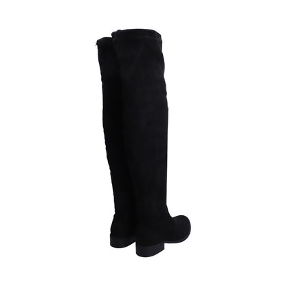 Bota Dama Berlin Negra Tacón Bajo Tubo Ajustable