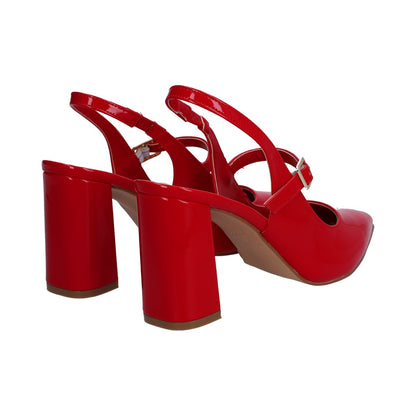Zapatilla Dama Berlin Charol Rojo Puntal Destalonada
