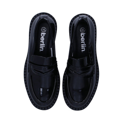 Mocasín Dama Berlin Charol Negro