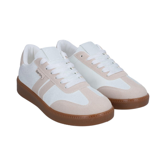 Tenis Dama Berlin Casuales Blancos Y Suela Ambar