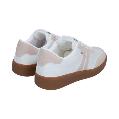 Tenis Dama Berlin Casuales Blancos Y Suela Ambar