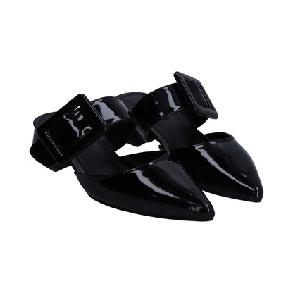 Zapatilla Dama Berlin Destalonada Charol Negra