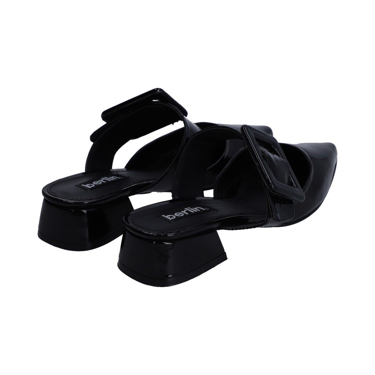 Zapatilla Dama Berlin Destalonada Charol Negra