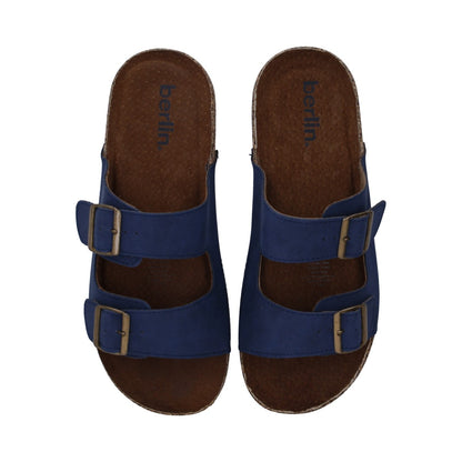 Sandalia Casual Caballero Azul Marino Ajustable