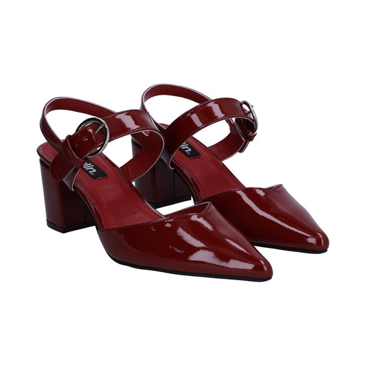 Zapatilla Dama Berlin Vino Destalonada con Hebilla