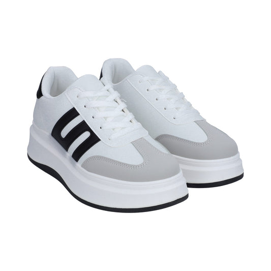 Tenis Dama Casual Berlin Blanco Suela De Caja Y Agujetas
