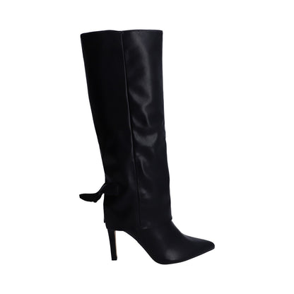 Bota Dama Berlin Negra Con Solapa Y Tacón Stiletto