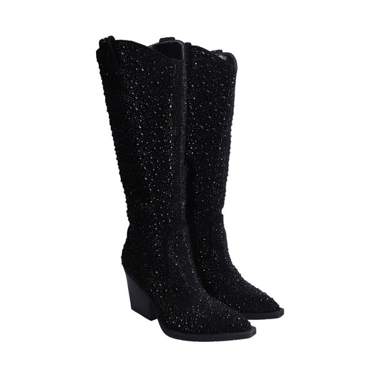 Bota Dama Berlin Cristales Negra Vaquera