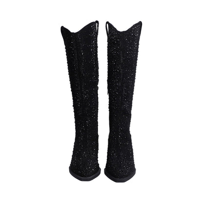 Bota Dama Berlin Hueso Tubo Largo con Tacón
