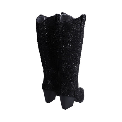 Bota Dama Berlin Hueso Tubo Largo con Tacón