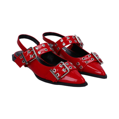 Balerina Dama Berlin Puntal Blanca con Ojillos Metalicos