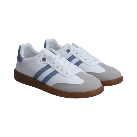 Tenis Dama Casual Berlin Blanco Y Azul