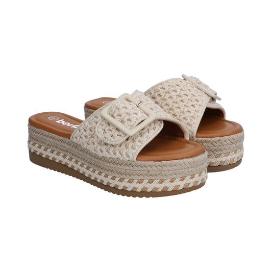 Sandalia Casual Dama Berlin Beige Plataforma
