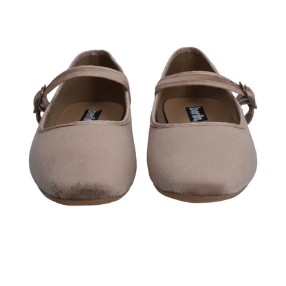 Balerina Dama Berlin Textil Beige con Pulsera.