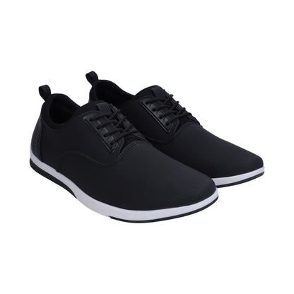 Zapato Casual Caballero Negro Con Grabado Y Agujetas