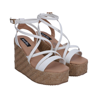 Sandalia Dama Berlin Tiras Blanca Plataforma