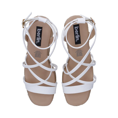 Sandalia Dama Berlin Tiras Blanca Plataforma