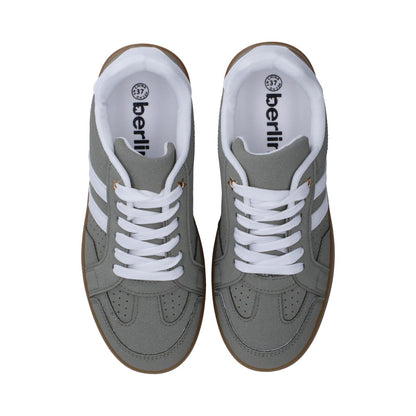 Tenis Dama Casual Berlin Verde Con Blanco Suela Marrón