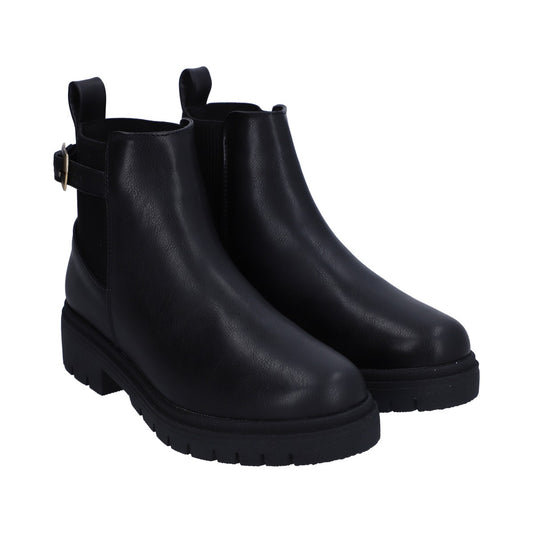 Botín Dama Berlin Negro Chunky Tipo Chelsea