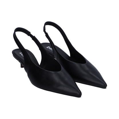 Zapatilla Dama Berlin Negra Destalonada Tacón Kitten