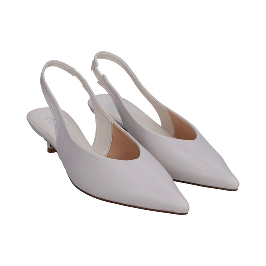 Zapatilla Dama Berlin Blanca Destalonada Tacón Kitten