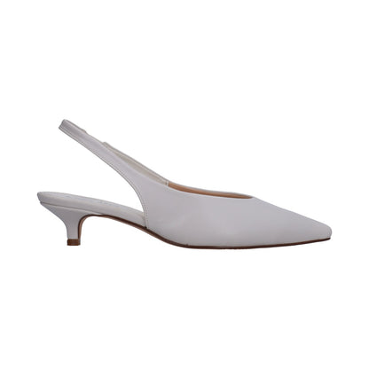Zapatilla Dama Berlin Blanca Destalonada Tacón Kitten