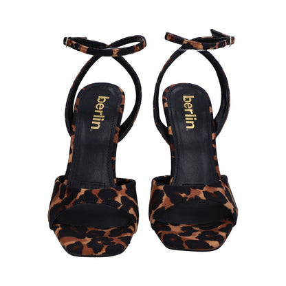 Sandalia Dama Berlin Animal Print Pulsera Tacón