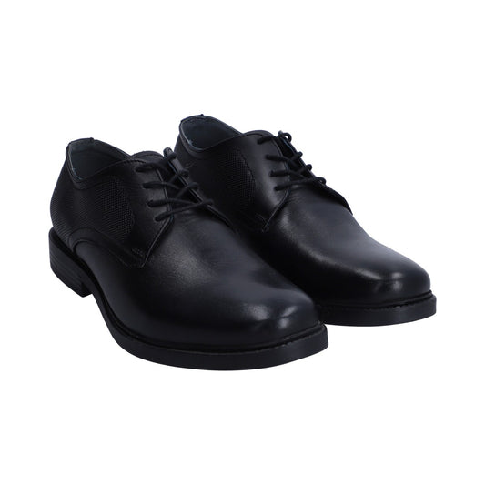 Zapato Vestir Caballero Piel Negro Tipo Derby Con Agujetas